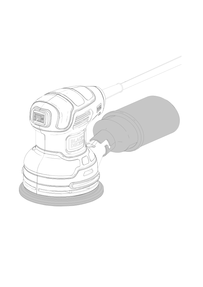 Exploded Diagram A Diagram and Parts List for BDERO200C Type 1 Black and Decker Orbital or Palm Sander